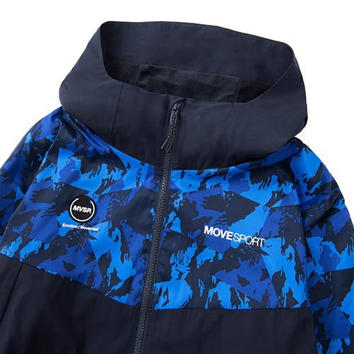 Subaru Толстовка с полной молнией HEAT NAVI с принтом по всей поверхности и логотипом на рукаве (темно-синий) FHDS22005201 - Фото 3