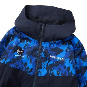 Subaru Толстовка с полной молнией HEAT NAVI с принтом по всей поверхности и логотипом на рукаве (темно-синий) FHDS22005201 - thumbnail 3