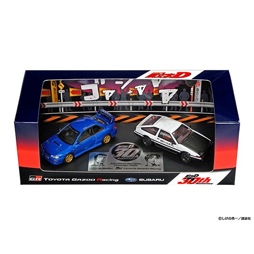 Subaru Initial D 30th 1/64 Trueno (AE86) & IMPREZA (GC8) FHIA25000100 - Фото 1