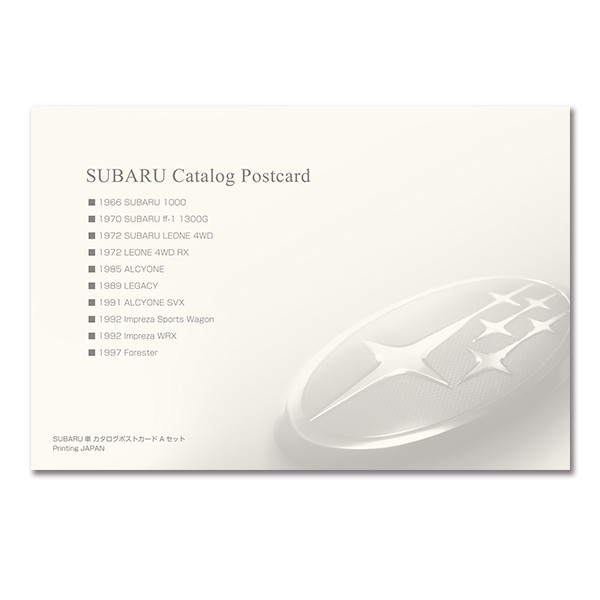 Subaru Почтовая открытка-каталог автомобилей SUBARU Набор A FHSI16034001 - Фото 13