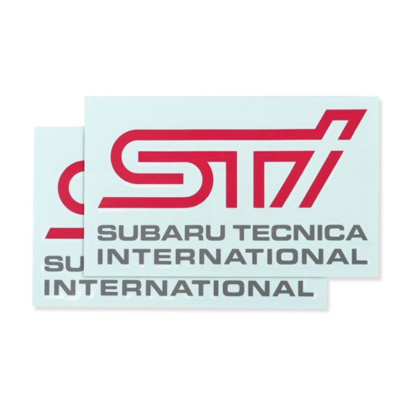 STI Наклейка STI B (Вишнёво-красная) STSG14100291 - Фото 1